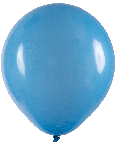 BALAO LATEX REDONDO N°16 AZUL CELESTE 12UN ART LATEX