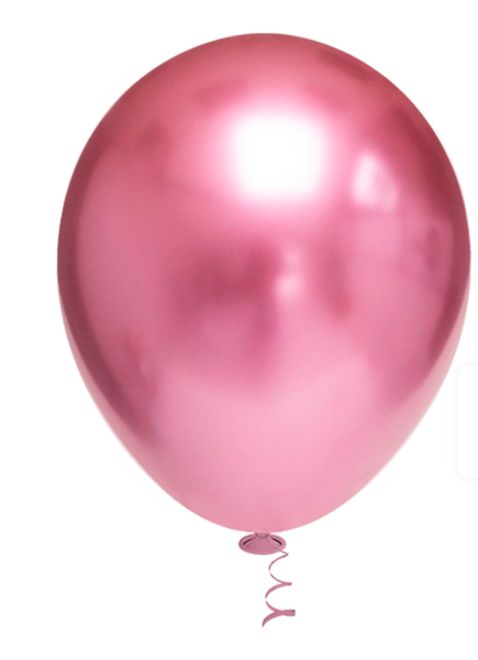BALAO LISO PLATINO Nº5 ROSA 25UN RIBERBALL