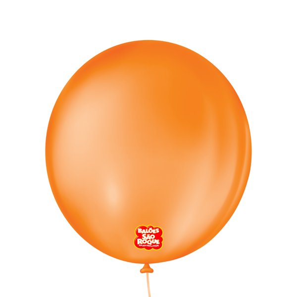 BALAO LISO REDONDO Nº09 LARANJA MANDARIM 50UN SAO ROQUE