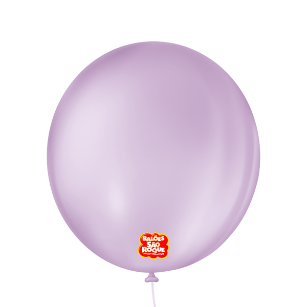 BALAO LISO REDONDO Nº09 LILAS BABY 50UN SAO ROQUE