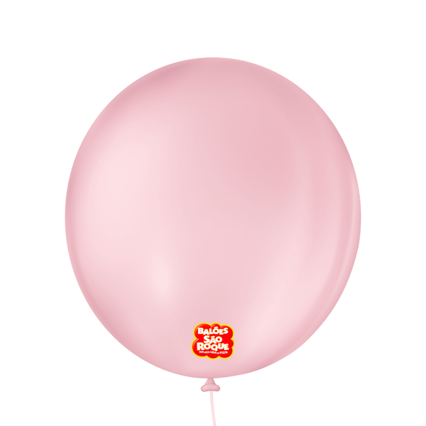 BALAO LISO REDONDO Nº09 ROSA BABY 50UN SAO ROQUE