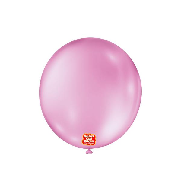 BALAO LISO REDONDO Nº09 ROSA CHICLETE 50UN SAO ROQUE