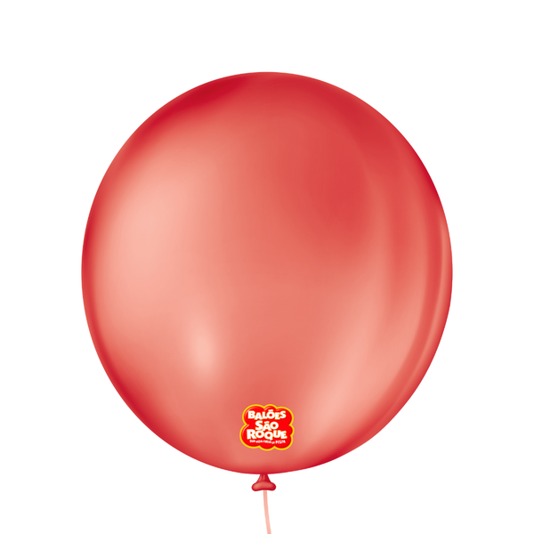 BALAO LISO REDONDO Nº09 VERMELHO QUENTE 50UN SAO ROQUE