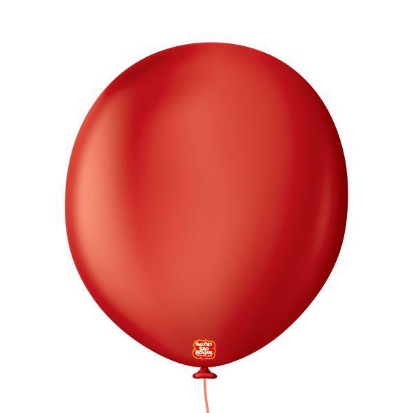 BALAO LISO RED Nº16 VERMELHO CEREJA 10UN SAO ROQUE