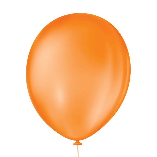 BALAO LISO REDONDO Nº05 LARANJA 50UN PIC PIC