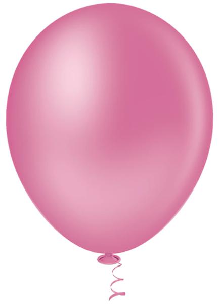 BALAO LISO REDONDO Nº05 ROSA FORTE 50UN PIC PIC