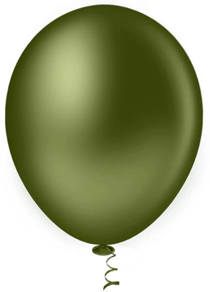 BALAO LISO REDONDO Nº05 VERDE MILITAR 50UN PIC PIC