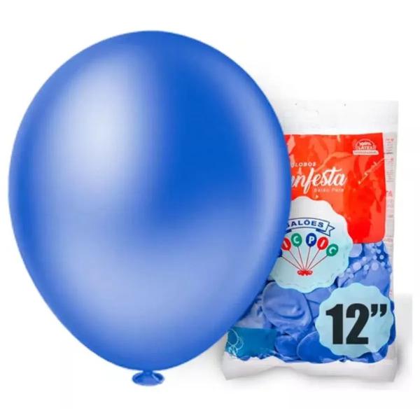 BALAO LISO REDONDO Nº12 AZUL 25UN PIC PIC