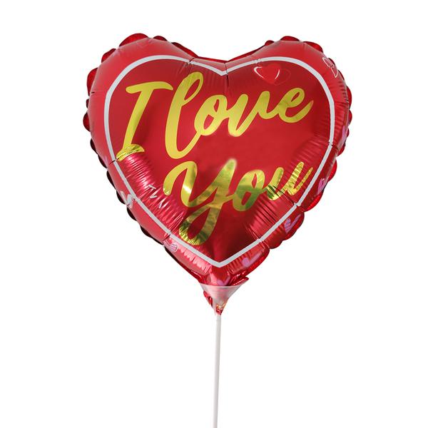 BALAO METALIZADO 10" CORACAO I LOVE YOU UN CELEBRATOON