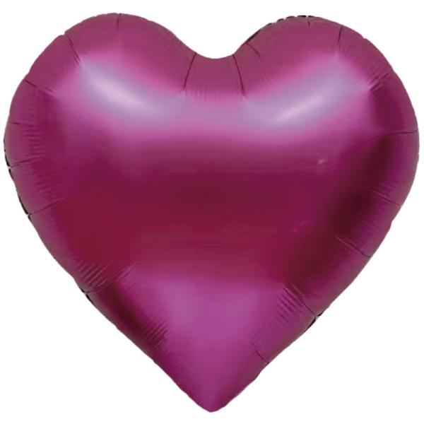 BALAO METALIZADO 10" CORACAO MAGENTA UN CELEBRATOON