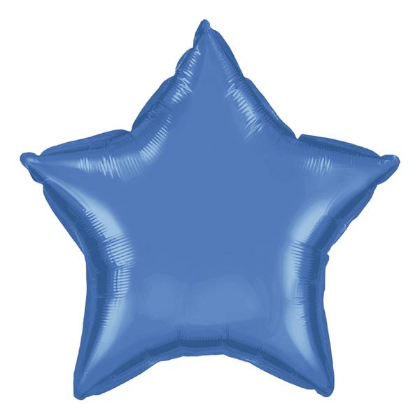 BALAO METALIZADO 10" ESTRELA AZUL ROYAL UN CELEBRATOON