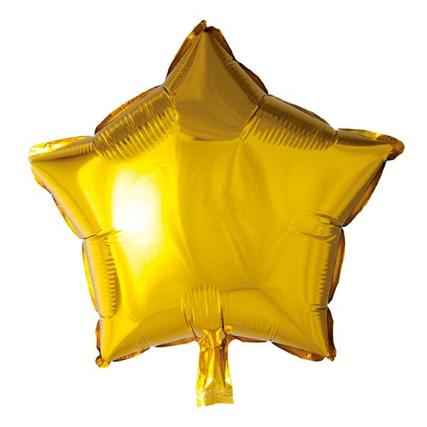 BALAO METALIZADO 10" ESTRELA DOURADA 06UN SILVER