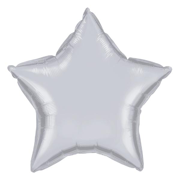 BALAO METALIZADO 10" ESTRELA PRATA UN CELEBRATOON
