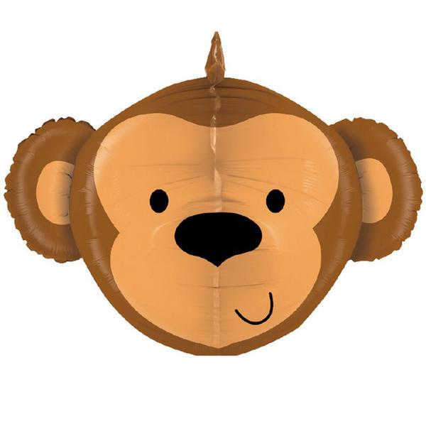 BALAO METALIZADO 14" CABECA DE MACACO UN CELEBRATOON