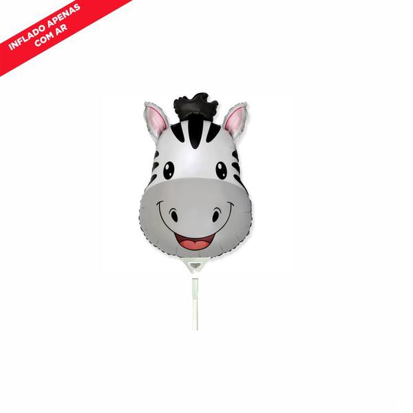 BALAO METALIZADO 14" CABECA DE ZEBRA UN CELEBRATOON