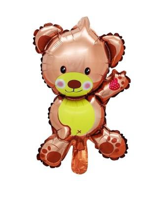 BALAO METALIZADO 14" MINI SHAPE TED MARROM UN MEGATOON