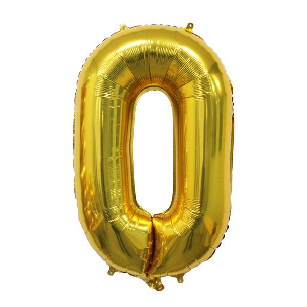 BALAO METALIZADO 14" Nº0 OURO UN CELEBRATOON