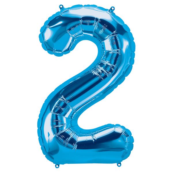 BALAO METALIZADO 14" Nº2 AZUL ROYAL UN CELEBRATOON