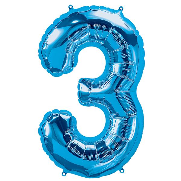 BALAO METALIZADO 14" Nº3 AZUL ROYAL UN CELEBRATOON