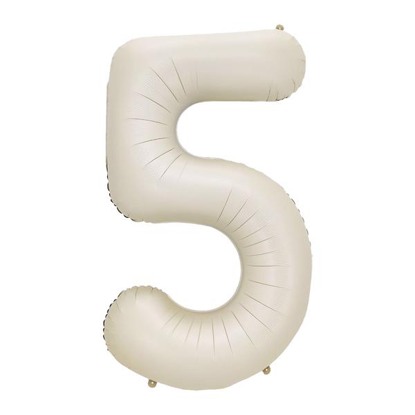 BALAO METALIZADO 14" Nº5 BRANCO UN CELEBRATOON