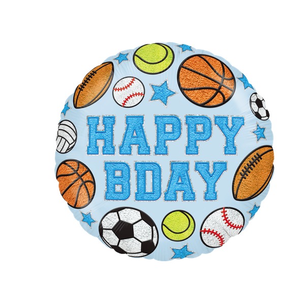 BALAO METALIZADO 18" BIRTHDAY REMENDOS MENINO UN CELEBRATOON