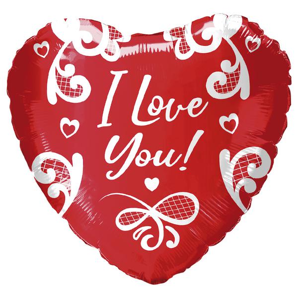 BALAO METALIZADO 18" CORACAO I LOVE YOU UN CELEBRATOON