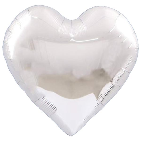 BALAO METALIZADO 18" CORACAO PRATA UN CELEBRATOON