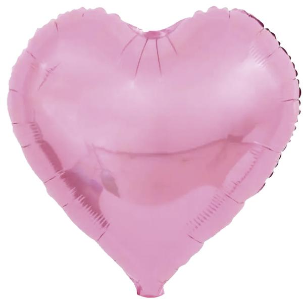 BALAO METALIZADO 18" CORACAO ROSA CLARO UN CELEBRATOON