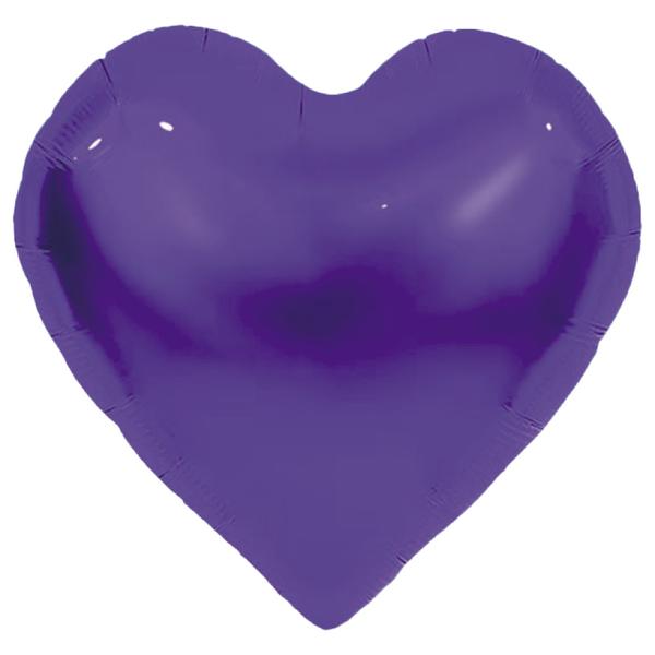 BALAO METALIZADO 18" CORACAO ROXO UN CELEBRATOON