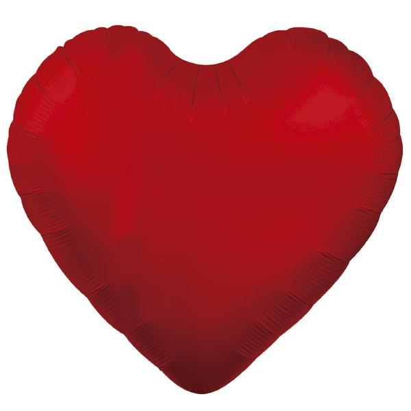 BALAO METALIZADO 18" CORACAO VERMELHO CROMADO UN CELEBRATOON