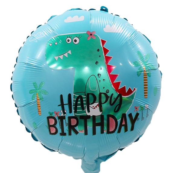 BALAO METALIZADO 18" HAPPY BIRTHDAY DINO UN CELEBRATOON
