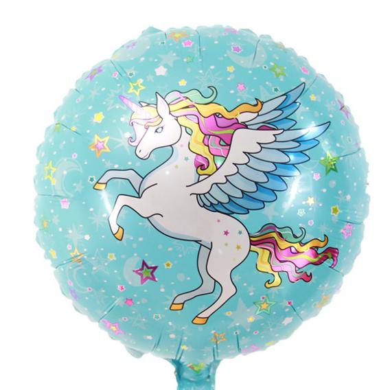 BALAO METALIZADO 18" UNICORNIO VOADOR UN CELEBRATOON
