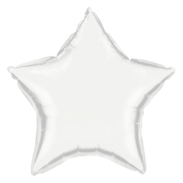 BALAO METALIZADO 19" ESTRELA BRANCO UN CELEBRATOON