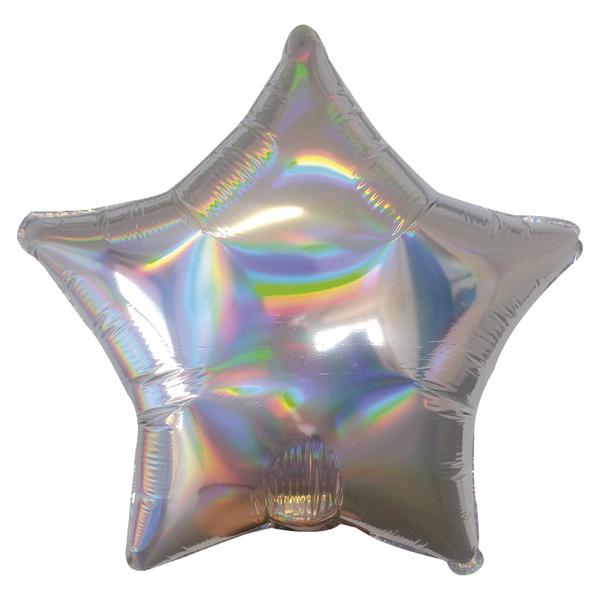 BALAO METALIZADO 19" ESTRELA HOLOGRAFICA BRILHANTE UN CELEBRATOON
