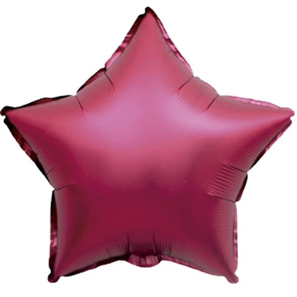 BALAO METALIZADO 19" ESTRELA VINHO CROMADO UN CELEBRATOON