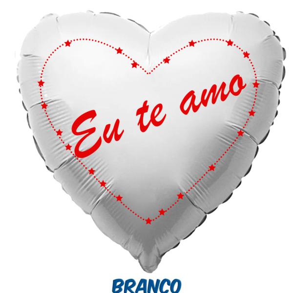 BALAO METALIZADO 20" CORACAO BRANCO EU TE AMO UN MEGATOON