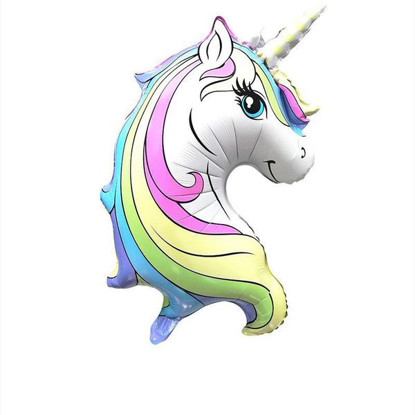 BALAO METALIZADO 21" CABECA UNICORNIO PASTEL UN CELEBRATOON