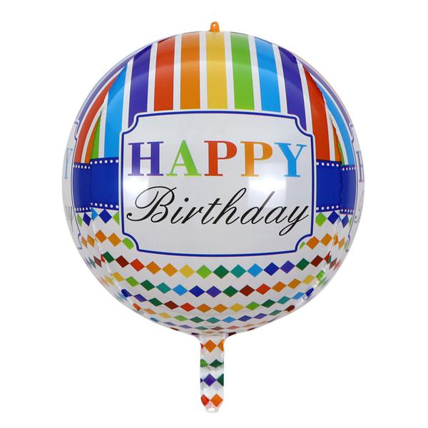 BALAO METALIZADO 22" GLOBO HAPPY BIRTHDAY LISTRAS UN CELEBRATOON