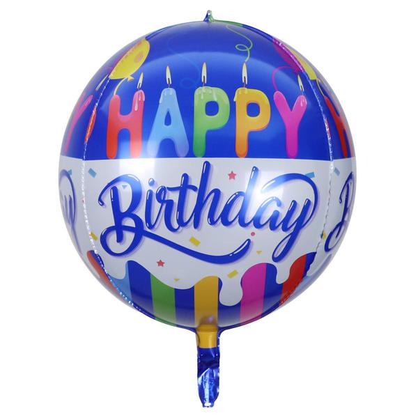BALAO METALIZADO 22" GLOBO HAPPY BIRTHDAY VELAS UN CELEBRATOON