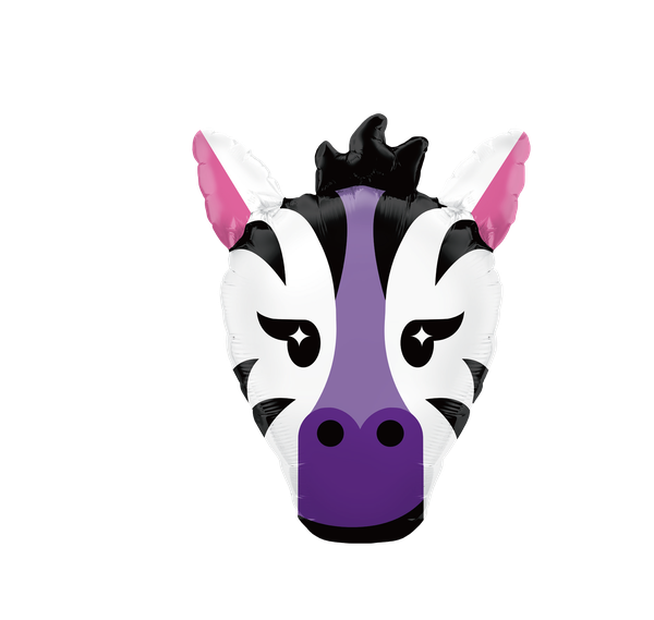 BALAO METALIZADO 23" CABECA DE ZEBRA UN CELEBRATOON