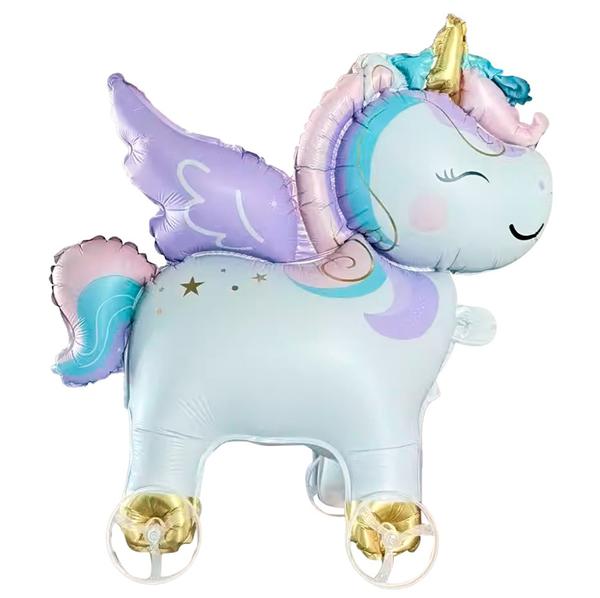 BALAO METALIZADO 24" COM RODAS UNICORNIO BUTTERFLY UN CELEBRATOON