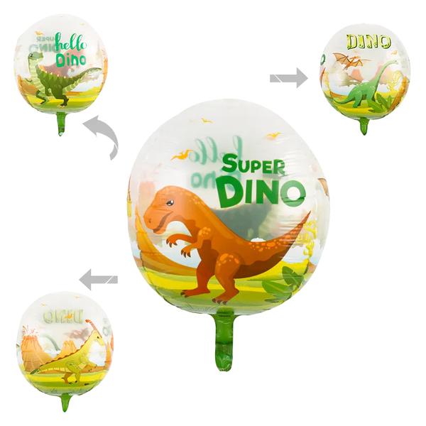 BALAO METALIZADO 24" GLOBO SUPER MUNDO DINO UN CELEBRATOON