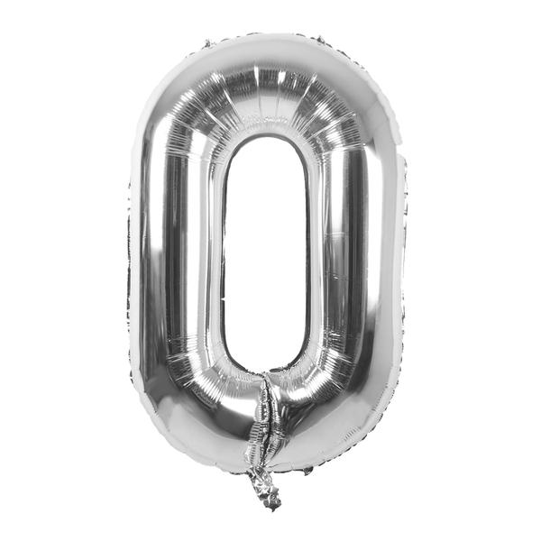 BALAO METALIZADO 28" Nº0 PRATA UN CELEBRATOON