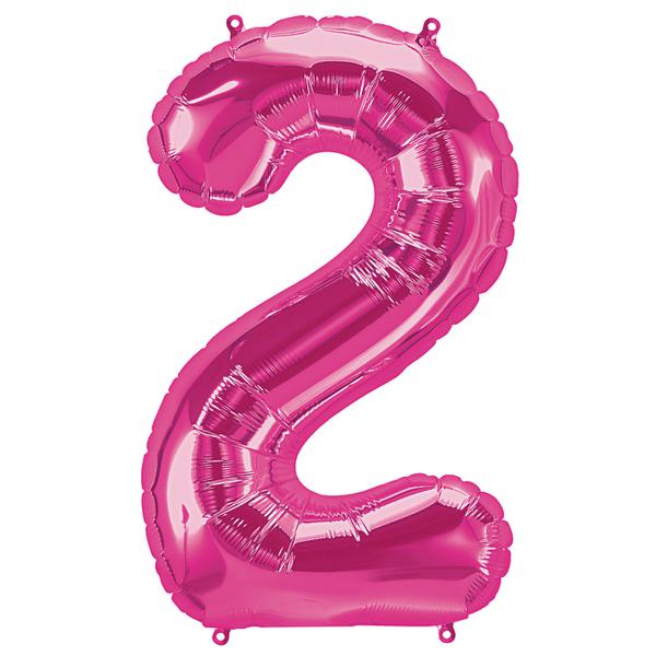 BALAO METALIZADO 28" Nº2 PINK UN CELEBRATOON