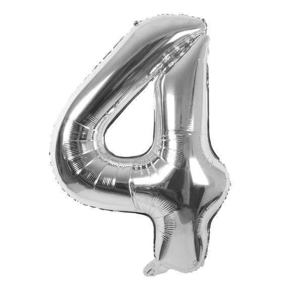 BALAO METALIZADO 28" Nº4 PRATA UN CELEBRATOON