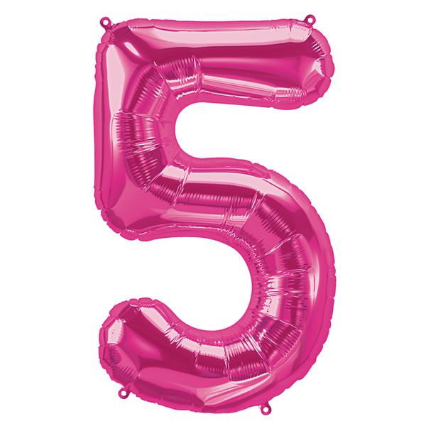 BALAO METALIZADO 28" Nº5 PINK UN CELEBRATOON