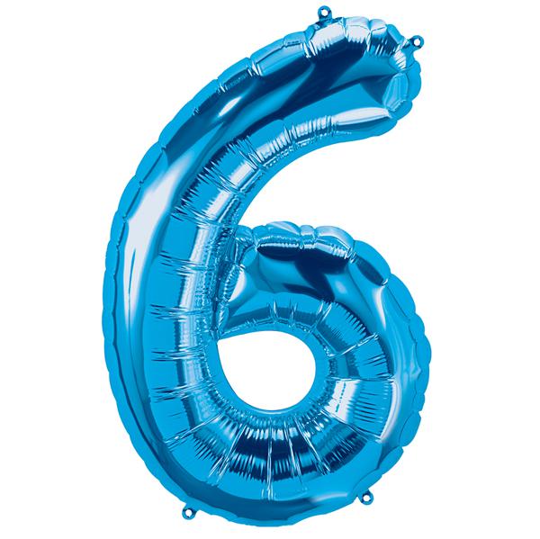 BALAO METALIZADO 28" Nº6 AZUL ROYAL UN CELEBRATOON