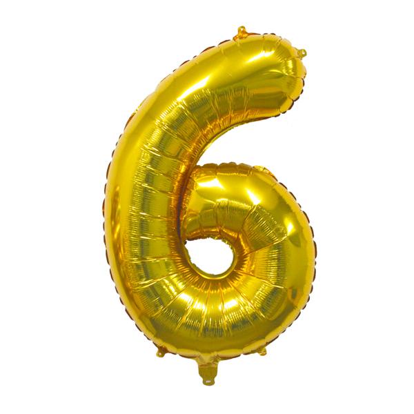 BALAO METALIZADO 28" Nº6 OURO UN CELEBRATOON