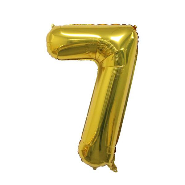 BALAO METALIZADO 28" Nº7 OURO UN CELEBRATOON