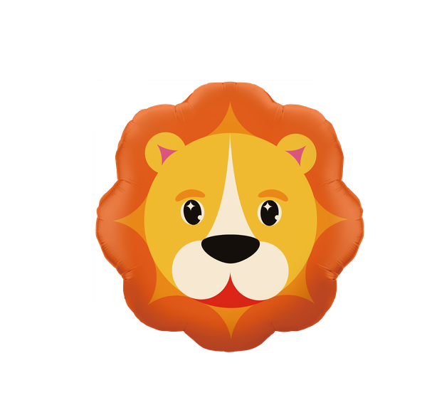 BALAO METALIZADO 30" CABECA DE LEAO UN CELEBRATOON